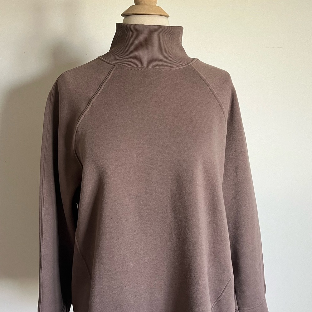 H&M Women's Mock Neck Sweatshirt in Brown size- Small